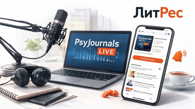 Иллюстрация к новости „Подкаст PsyJournals Live доступен на Литрес“