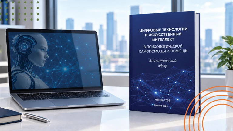 Иллюстрация к новости „МГППУ представил аналитический обзор цифровых технологий и ИИ в психологической самопомощи и помощи“